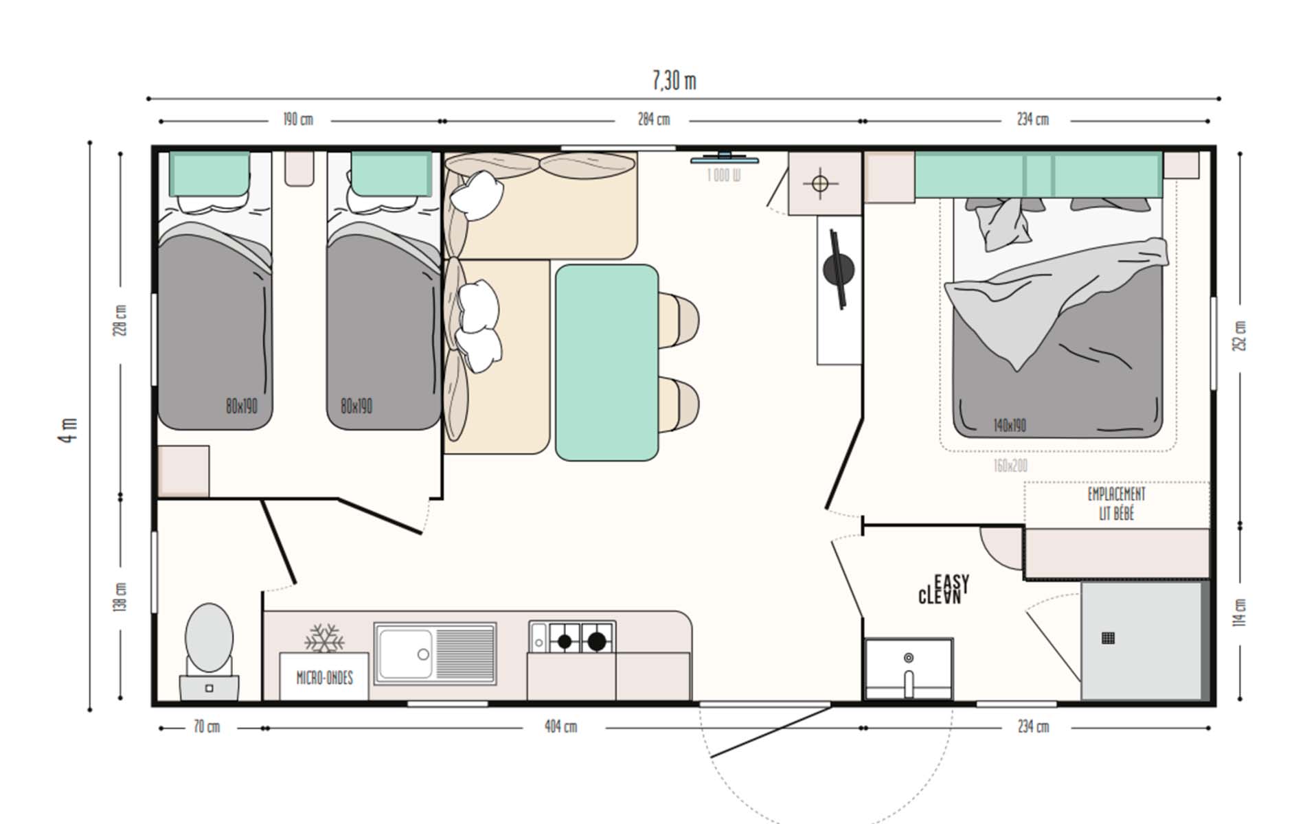 dimensiones mobil home IRM super mercure